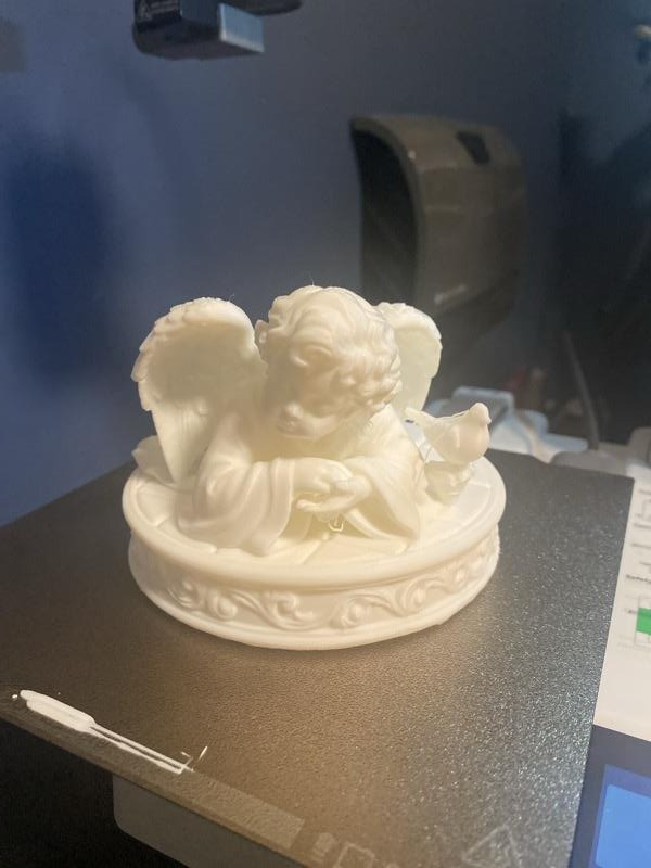 Angel with Dove figurine